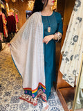 Muslin Peacock Blue Suit Set