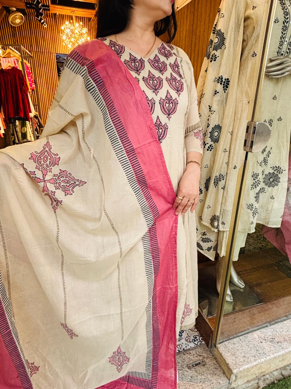 Pure Cotton Embroidery Suit Set
