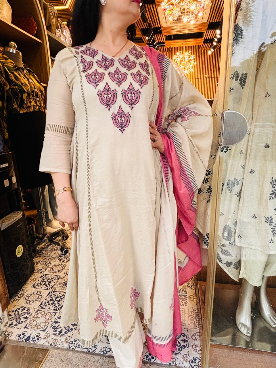 Pure Cotton Embroidery Suit Set