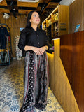 Ethnic Black Shirt & Palazzo Co-Ord Set