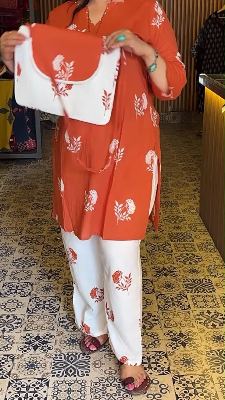 Cotton Two Piece Set with Bag