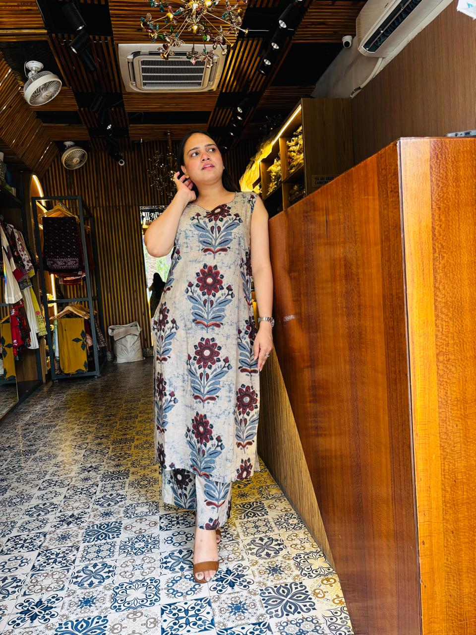Ajrak Print Coord Set
