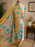 Unstitched Gajji Silk Digital Print Dress Material