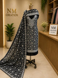 Unstitched Kashmiri Suit - Pure Rayon Fabric with Georgette Dupatta
