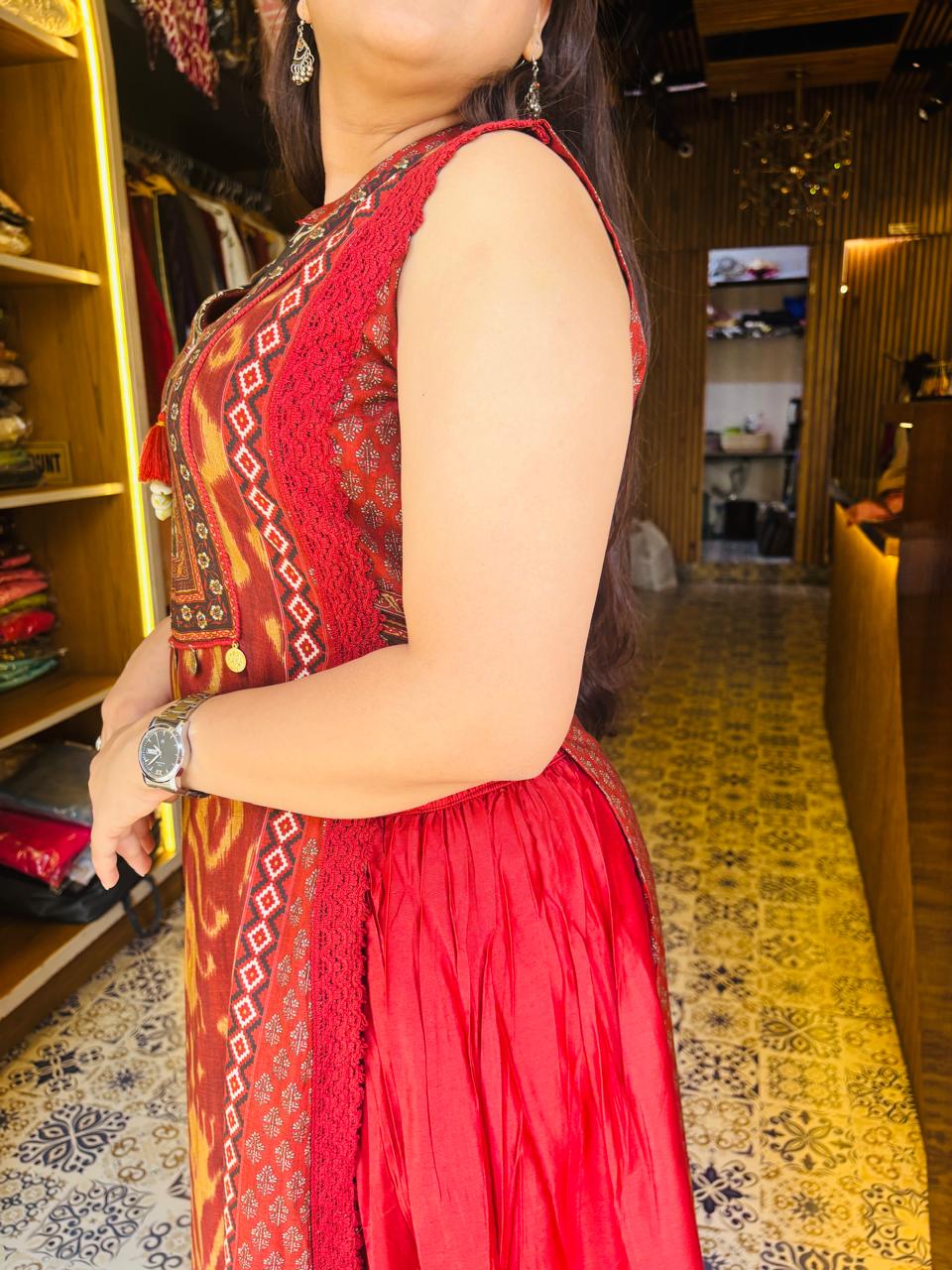 Indo Western Muslin Suit