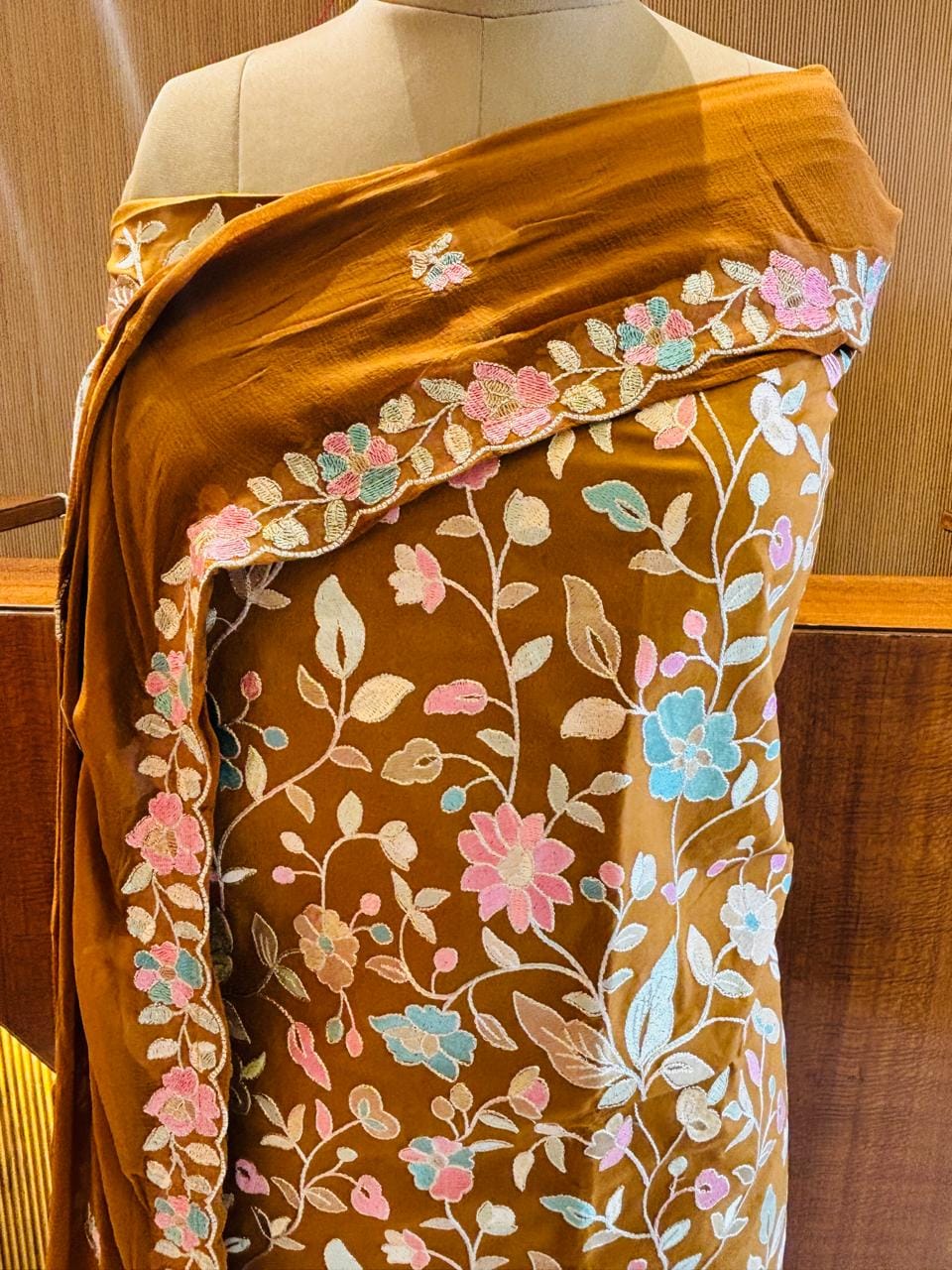 Unstitched Pure Rayon Dress Material with Georgette Dupatta