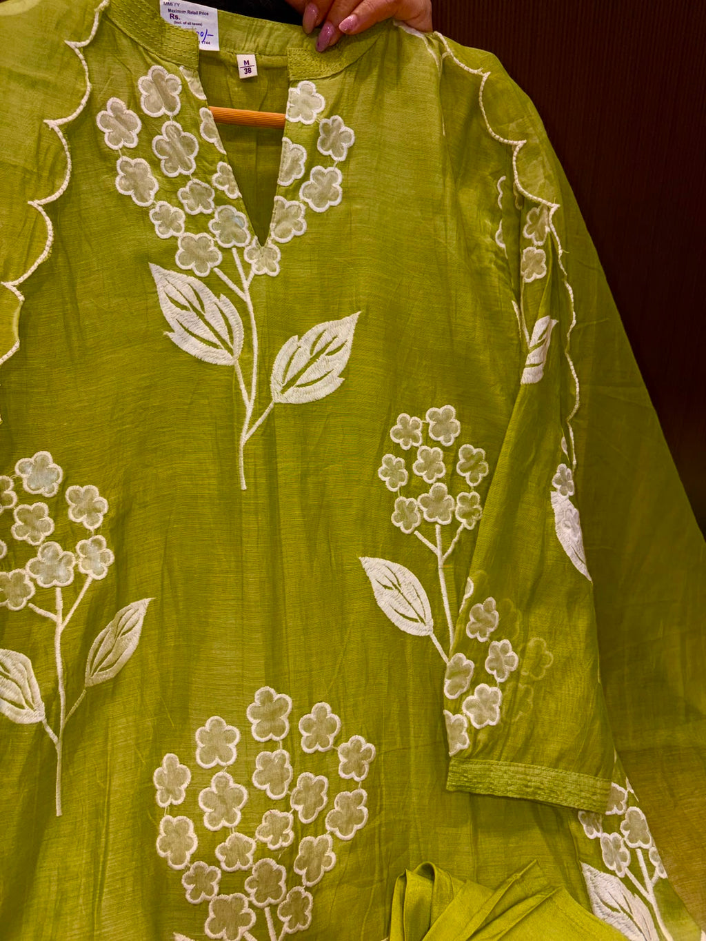 Alia Bhatt Inspired Parrot Green Suit – Pure Mul Chanderi