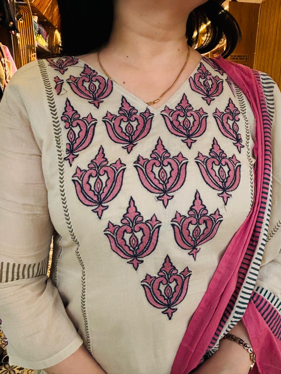 Pure Cotton Embroidery Suit Set
